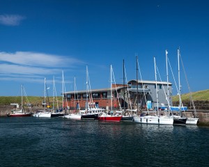 Visiting flotilla in deep water harbour