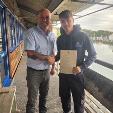 Eyemouth Harbour Apprentice Ryan Forsyth Completes Port Operative Apprenticeship With Port Training Services 1